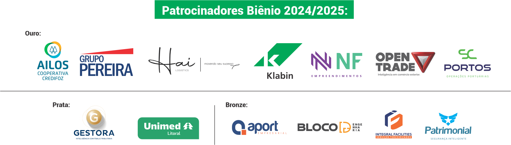 Patrocinadores Institucionais